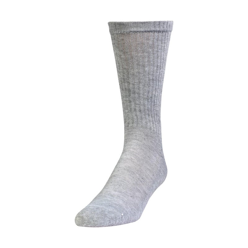 Gildan Men's Polyester Half Cushion Crew Socks, 12-Pairs, Grey, Shoe Size: 6-12 - Image 2